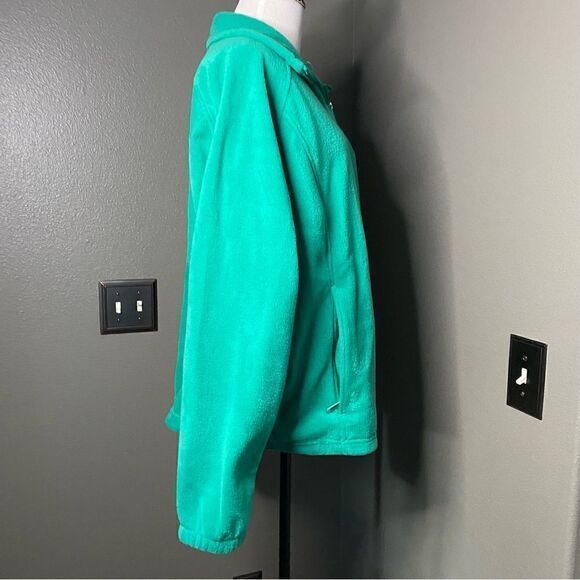 Columbia Women’s Jade Green Full Zip Fleece Jacket HTF color - Picture 4 of 11